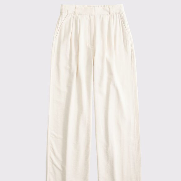 NWT Abercrombie & Fitch Curve Love Sloane Wide Leg Pants 25 / 0 Short - Picture 1 of 12